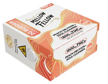 Mellow Fellow THC-A 2G Budder Jar, mellow fellow budder, mellow fellow thc a, mellow fellow peach oblivion, mellow fellow soul cleanser, mellow fellow peach oblivion x soul cleanser