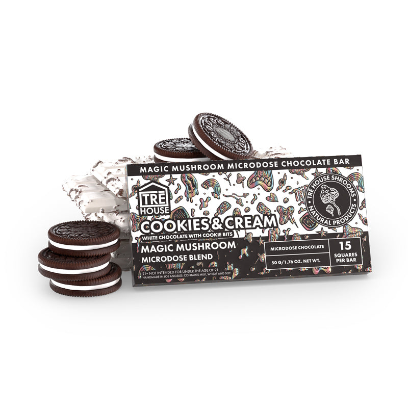 tre house magic mushroom chocolate bar, magic mushroom microdose chocolate bar tre house, tre house magic mushroom microdose chocolate bar, tre house chocolate bar magic mushroom micrdose blend, tre house cookies and cream magic mushroom bar