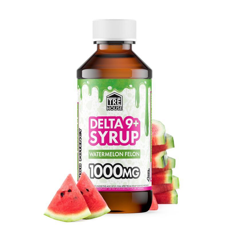 Tre House Delta 9 Syrup - Watermelon Felon, Tre House Delta 9 Syrup - Bussin Berry, tre house delta 9 syrup, tre house syrup, tre house bussin berry syrup, tre house bussing berry syrup, bussin berry tre house delta 9 syrup, watermelon felon delta 9 tre house syrup, tre house delta 9 syrup watermelon felon