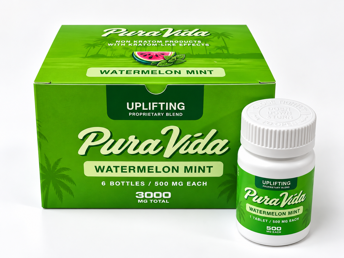 Pura Vida Uplifting Watermelon Mint bottle and packaging
